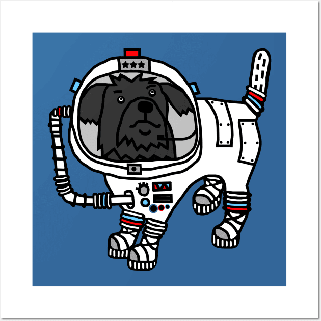 Sci Fi Dog Astronaut Space General Fergus Wall Art by ellenhenryart